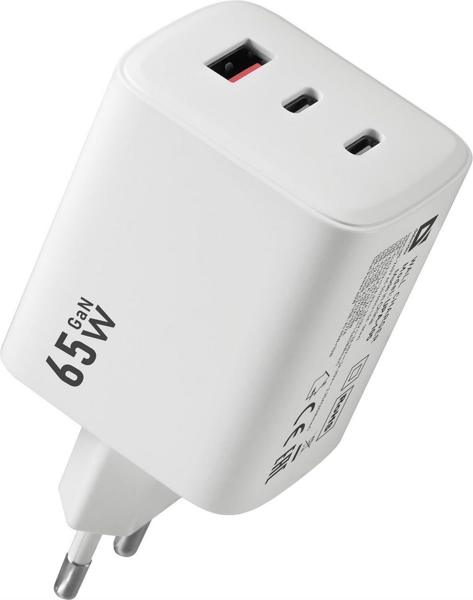 DEFENDER (83265) UPA-105 65W, USB A+C+С, белый