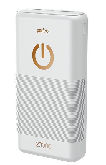 Внешний аккумулятор Perfeo Splash 20000mAh (белый)
