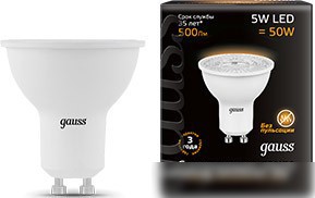 Светодиодная лампа Gauss GU10 5Вт 2700K [101506105]