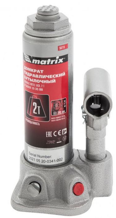 Бутылочный домкрат Matrix 50715 2т.