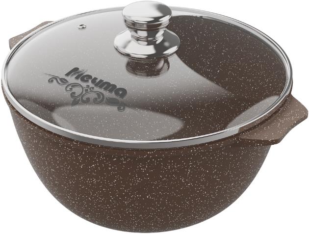 МЕЧТА 54806 со стеклянной крышкой. "Гранит brown" 4,0л