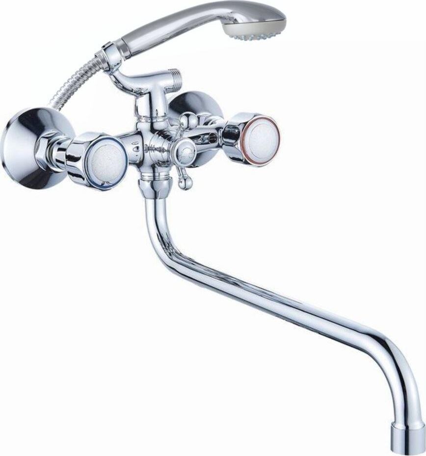 GOTA ROCIO G344510-GOTA Orio Смеситель д/ванны с 2-мя рукоятками с изливом S-30см. перекл.душа