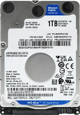 Жесткий диск WD Blue 1TB [WD10SPZX]