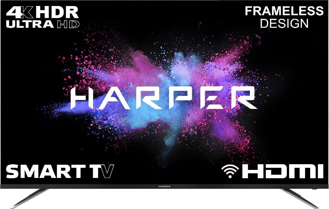 HARPER 65U750TS-T2 UHD 4K SMART TV безрамочный