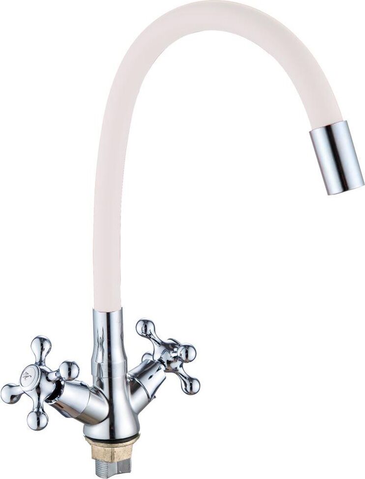 GOTA ROCIO G095531-GOTA Barcelona Смеситель д/кухни с 2-мя рукоятками с высоким силиконовым изливом,