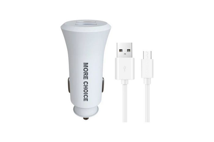 MORE CHOICE AC23m АЗУ 2USB 2.4A для micro USB White