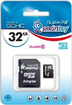 Карта памяти Smart Buy microSDHC Class 10 32GB (SB32GBSDCL10-01)