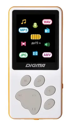 MP3 плеер Digma S4 8GB (белый/оранжевый)