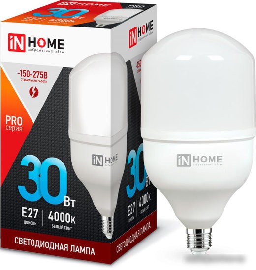 In Home LED-HP-PRO 30Вт 230В Е27 4000К 2850Лм 4690612031071