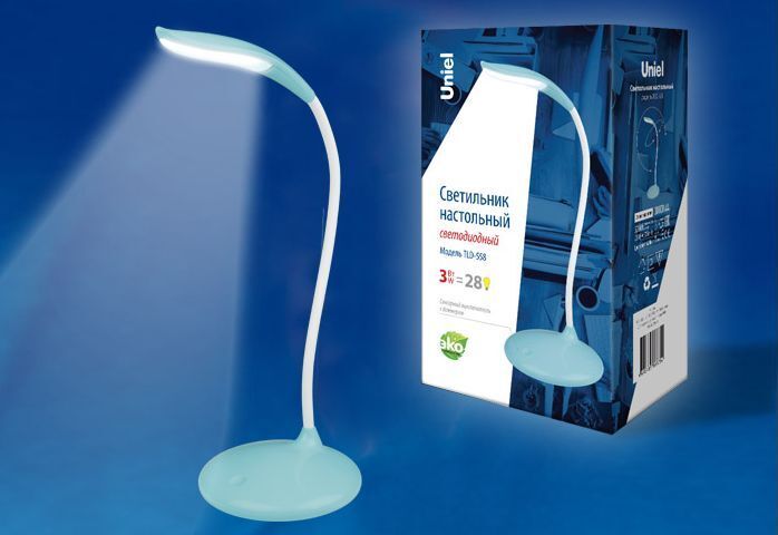 Настольная лампа UNIEL (UL-00004140) TLD-558 BLUE/LED/280LM/5000K/DIMMER