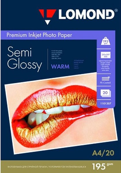 Lomond Premium Photo Paper A4 195 г/кв.м. 20 листов (1101307)