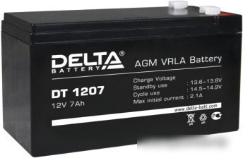 Delta DT 1207 (12В/7 А·ч)