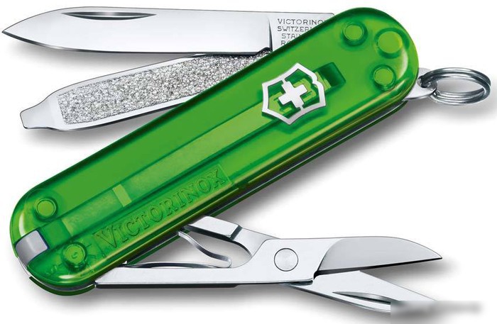 Мультитул Victorinox Classic SD Transparent (зеленый)