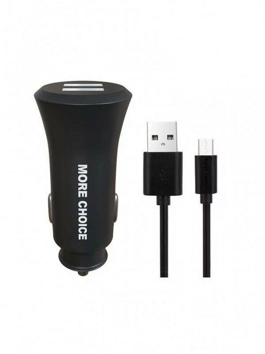 MORE CHOICE AC23m АЗУ 2USB 2.4A для micro USB Black