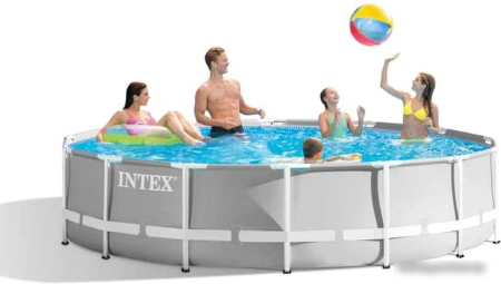 INTEX Бассейн каркасный 305х76см.Круглый,белый . (в коробке) Арт.26700NP