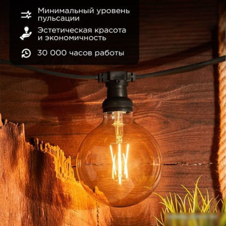 Rexant Loft GlobeA125 11.5Вт E27 1380Лм 2400K теплый свет 604-145